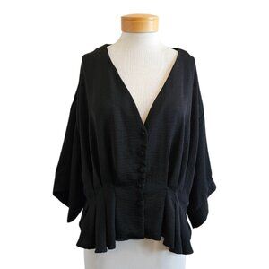 ASOS Black Button-Up Blouse